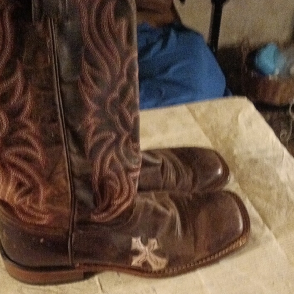 Women's Distressed Leather Western Boots Tony Lama Size